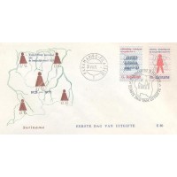 SURINAME - 1971 - FDC - PRIMEIRO RECENSEAMENTO E INSTITUIÇÃO DO ESTADO CIVIL - SÉRIE 2 SELOS SOBRE FDC ILUSTRADO - Y 543/544