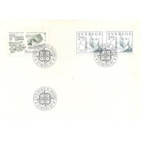 SUECIA - 1982 - FDC - TEMA EUROPA - FATOS HISTÓRICOS - ANSERS CELSIUS 91701-1744) CRIADOR DA ESCALA TERMOMÉTRICA CENTESIMAL - SÉRIE 3 SELOS - Y 1169/1170