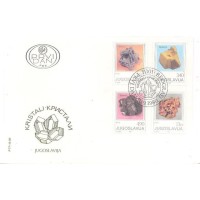 JUGOSLAVIJA - 1980 - FDC - MINERAIS E CRISTAIS