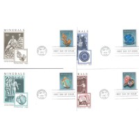 EUA - 1992 - 4 FDC - MINERAIS