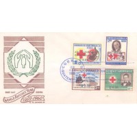 GUATEMALA - 1960 - FDC - AÉREO - REFUGIADO/CRUZ VERMELHA - ANO MUNDIAL DO REFUGIADO SELOS DE 1958 CRUZ VERMELHA C/ SOBRECARGA ANO MUNDIAL DO REFUGIADO - Y A-257/260