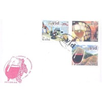 CUBA - 2002 - FDC - VINHO: EXPO. VID 2002 - EXPOSIÇÕES VINÍCOLAS GARRAFAS DE VINHO - CÁLICE - VIDEIRAS - Y 4010/4012