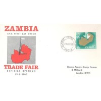 ZAMBIA - 1968 - FDC - FEIRA INDUSTRIAL DE NDOLA - 15n MAPA DE ZAMBIA INDICANDO A CIDADE DA FEIRA - SOBRE FDC - ILUSTRADO - Y 0051