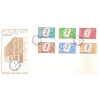 ST VICENTE - 1979 - FDC - SÉRIE CORRENTE: ANTIGOS E NOVOS CARIMBOS DAS LOCALIDADES DE SAINT VICENTE C/ LOCALIZAÇÃO EM VERMELHO NO MAPA DA ILHA - Y 0538/557