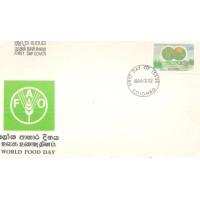 SRI LANKA - 1984 - FDC - DIA MUNDIAL DA ALIMENTAÇÃO ARROZA E EMBLEMA DA FAO - SOBRE FDC ILUSTRADO - Y 664