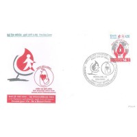 SRI LANKA - 2004 - FDC -  MEDICINA - 14 DE JUNHO DIA MUNDIAL DOS COADORES DE SANGUE - COMPOSIÇÃO SIMBÓLICA SOBRE FDC ILUSTRADO - Y 1441