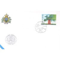 SAN MARINO - 2002 - FDC - EUROPA - ANEXO - 10º ANIVERSÁRIO DO TRATADO DE MAASTRICHT - COMPOSIÇÃO C/ EUROS, ÁRVORES E MAOA DA EUROPA - LINDO SELO SOBRE FDC OFICIAL COM BRASÃO - Y 1818