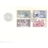 SUECIA - 1982 - FDC - VIVER JUNTOS: IMIGRAÇÕES E EMIGRAÇÕES SUECAS - VÁRIOS TIPOS DE PESSOAS - CRIANÇAS - Y 1383/1186 