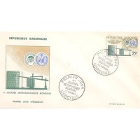 GABÃO - 1964 - FDC - CIÊNCIA: 4º DIA METEOROLÓGICO MUNDIAL - SELO SOBRE FDC - Y 0169
