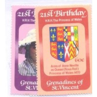 ST VICENTE - REALEZA - 21º ANIVERSÁRIO DE LADY DIANA - PRINCESA DE GALLES - Y 243/45