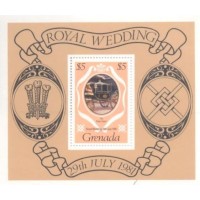 GRENADA - 1981 - REALEZA - CASAMENTO REAL DO PRÍNCIPE CHARLES E LADY DIANA - BLOCO - MINT - Y BL-93