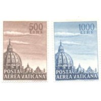 VATICANO - 1953 - AÉREOS - 2 SELOS - NOVOS - YT-22/23 