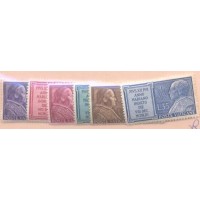 VATICANO - 1954 - 6 SELOS - NOVOS - C/ MARCAS DE CHARNEIRAS - YT-194/199 