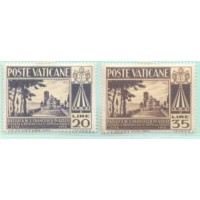 VATICANO - 1954 - 2 SELOS - NOVOS - C/ MARCAS DE CHARNEIRA - YT-203/204
