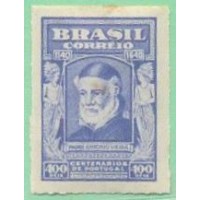 C-0161 - 1941 - 400 RÉIS - PADRE VIEIRA - NOVO - GOMADO - CHARNEIRA - PONTOS DE OXIDAÇÃO - FILIGRANA CORREINHO