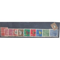 ALEMANHA FEDERAL - 1962/63 - CONJUNTO C/ 10 SELOS COMEMORATIVOS - USADOS DE BOA QUALIDADE