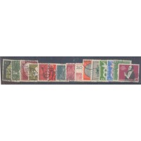 ALEMANHA FEDERAL - 1957/58 - CONJUNTO C/ 15 SELOS COMEMORATIVOS - USADO - YT-0150/56+160/65+172