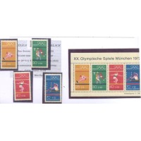 ALEMANHA FEDERAL - 1972 - OLIMPÍADA DE MUNDHEN - SÉRIE 4 SELOS + BLOCO - MINT - YT-586/59 + BL-07