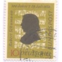 ALEMANHA FEDERAL - 1956 - CENTENÁRIO DA MORTE DO COMPOSITOR SCHUMIN - USADO - MI-234 - YT-108