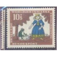 ALEMANHA FEDERAL - 1966 - MINT - PRÓ JUVENTUDE - CONTO INFANTIL DOS IRMÃOS GRIMM - A PRINCESA E O SAPO - SÉRIE 4 SELOS - Y 380/383