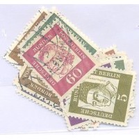 ALEMANHA BERLIN - 1961 - SÉRIE CORRENTE - ALEMÃS CÉLEBRES - 15 USADOS - YT-178/92 - MI-199/213