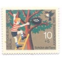 ALEMANHA BERLIN - 1972 - PRÓ JUVENTUDE - NÃO MALTRATAR OS ANIMAIS - SÉRIE 4 SELOS NOVOS S/ GOMA - YT-0382/86