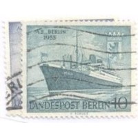 ALEMANHA BERLIN - 1955 - LANÇAMENTO DO NAVIO BERLIN - SÉRIE 2 SELOS - USADOS - YT-111/112