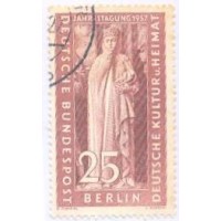 ALEMANHA BERLIN - 1957 - USADO - DIA DA CULTURA E DO PÁTRIA - YT-152 - MI-173