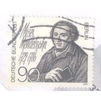 ALEMANHA BERLIN - 1979 - USADO - 250º ANIVERSÁRIO DO NASCIMENTO DE MOSES MENDELSSOHN (1729-1786) - FILÓSOFO - YT-567 - MI-601