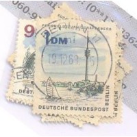 ALEMANHA BERLIN - 1965-66 - USADO - NOVA BERLIN - EDIFÍCIOS - VIADUTO - PARQUES ETC - 7 SELOS - YT-230+234+236+237+238+239+240