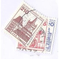 ALEMANHA BERLIN - 1979 - USADO - CASTELOS - YT-540/42+548 - MI-587/90 