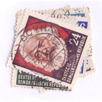 ALEMANHA DDR - 1953 - USADO - 70º ANIVERSÁRIO DA MORTE DE KARL MAX - 5 SELOS - YT-82+83+85+87+89 