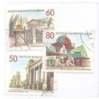 ALEMANHA BERLIN - 1986 - USADOS - PORTAS E PORTAIS - YT-722/24 - MI-761/63