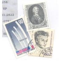 ALEMANHA BERLIN - 1972-74 - USADOS - 3 SELOS ISOLADOS - YT-393+415+434 - MI-426+454+466