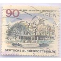 ALEMANHA BERLIN - 1965-66 - USADO - NOVA BERLIN - LOCAIS FAMOSOS: 90p - PLANETARIUM - YT-239