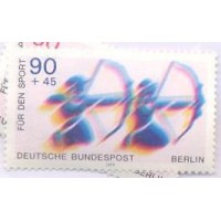 ALEMANHA BERLIN - 1979 - MINT - SOBRETAXA PRO ESPORTE - CORRIDA DE REVEZAMENTO E TIRO AO ARCO - SÉRIE 2 SELOS - YT-550/551