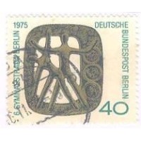 ALEMANHA BERLIN - 1975 - USADO - 6ª GINAESTRADA DE BERLIN - MEDALHA C/ ALEGORIA C/ GINASTAS - YT-457
