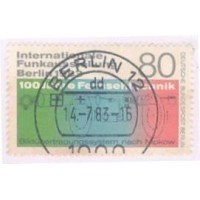 ALEMANHA BERLIN - 1983 - USADO - EXPO INTERNACIONAL DE TELECOMUNICAÇÕES - DIAGRAMA DE UM SISTEMAS DE UM SISTEMA DE TRANSMISSÃO DE IMAGEM - YT-662