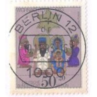 ALEMANHA BERLIN - 1983 - USADO - NATAL - PRESÉPIO FEITO POR CRIANÇAS NIGERIANAS - YT-668