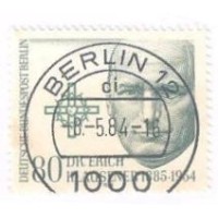 ALEMANHA BERLIN - 1984 - USADO - 50º ANIVERSÁRIO DA MORTE DO DR. ERICH KLAUSENER DA AÇÃO CATÓLICA - YT-680