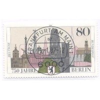 ALEMANHA BERLIN - 1987 - USADO - 750º ANIVERSÁRIO DE BERLIN - VISTAS DA CIDADE - BRASÃO - YT-733 