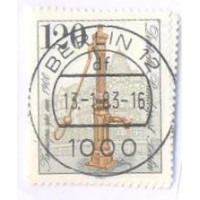 ALEMANHA BERLIN - 1983 - USADO - BOBAS DE ÁGUA ANTIGAS (HIDRANTES) - SÉRIE 4 SELOS - YT-650/653