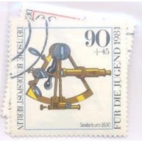 ALEMANHA BERLIN - 1981 - USADO - PRÓ JUVENTUDE - INSTRUMENTOS DE OPTICA DO PERÍODO DE 1790 A 1830 - SÉRIE 4 SELOS - YT-602/605