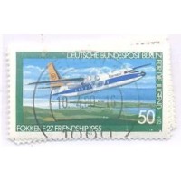 ALEMANHA BERLIN - 1980 - USADO - PRÓ JUVENTUDE - A AVIAÇÃO E HELICOPTERO - SÉRIE 4 SELOS - YT-578/81