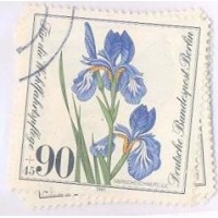 ALEMANHA BERLIN - 1981 - USADO - PLANTAS AQUÁTICAS COM FLORES: CALLA PALUSTRIS - ETC - SÉRIE 4 SELOS - YT-611/14