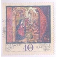 ALEMANHA BERLIN - 1979 - USADO - NATAL - QUADRO DA RENASCENÇA: O NASCIMENTO DE CRISTO - YT-572