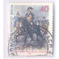 ALEMANHA BERLIN - 1980 - USADO - RETRATO DO GENERAL FREIDRICH WILHELM VON STEUBEN A CAVALO - YT-589