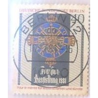 ALEMANHA BERLIN - 1981 - USADO - EXPOSIÇÃO PRUSSIA 81 - MEDALHA DA ORDEM PARA O MÉRITO ARTES E CIÊNCIAS - YT-609