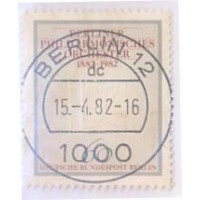 ALEMANHA BERLIN - 1982 - USADO - CENTENÁRIO DA ORQUESTRA FILARMÔNICA DE BERLIN - HARPA EM RELEVO - YT-627