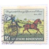 ALEMANHA FEDERAL - 1952 - DIA DO SELO - VIATURA POSTAL - USADO - MI-160 -YT-47 